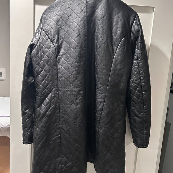 Neiman Marcus Genuine Black Leather Jacket Ladies Size XL - Picture 3 of 3